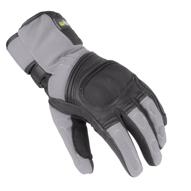 Winter Leather/Textile Moto Gloves W-TEC NF-4004 - S - Grey-Black