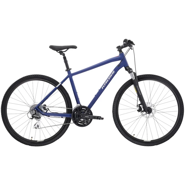 Pánsky crossový bicykel Kross Evado 3.0 28" - model 2022 - modrá/strieborná