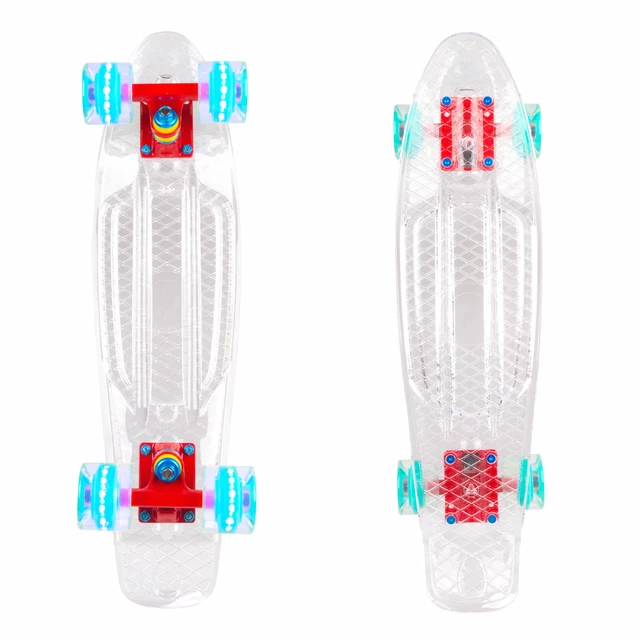 Penny Board WORKER Transpy 100 22” with Light Up Wheels