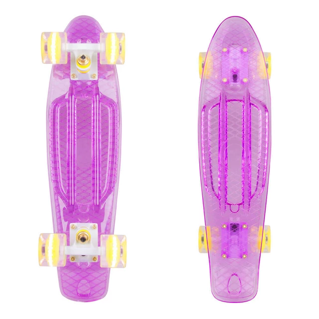 Penny board WORKER Transpy 300 22" se svítícími kolečky - 2.jakost