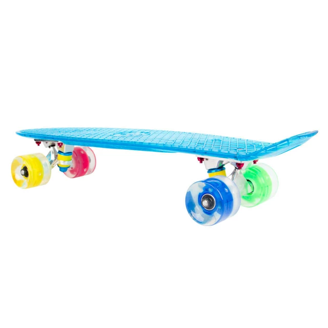 Penny board WORKER Transpy 500 22" mit leuchtenden Rädern