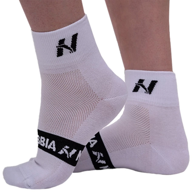 Ponožky Nebbia "EXTRA PUSH" crew 128 - White