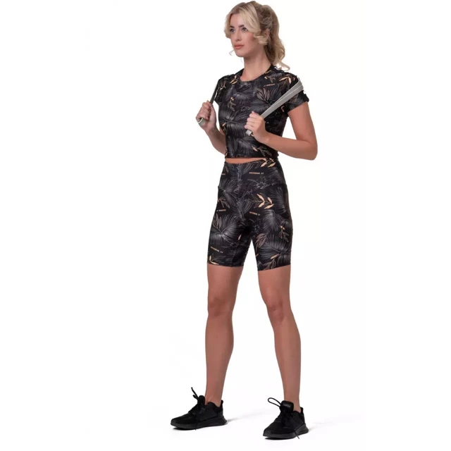 Dámský crop top Nebbia Active 568 - Volcanic Black