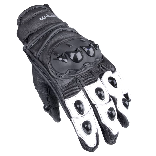 Moto Gloves W-TEC Radoon - Black-White - Black-White