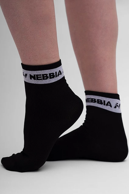 NEBBIA “HI-TECH” crew zokni - fehér - fekete