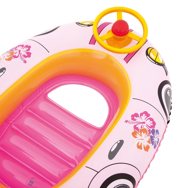 Pływający samochodzik z daszkiem Bestway Kiddie Car - Różowy