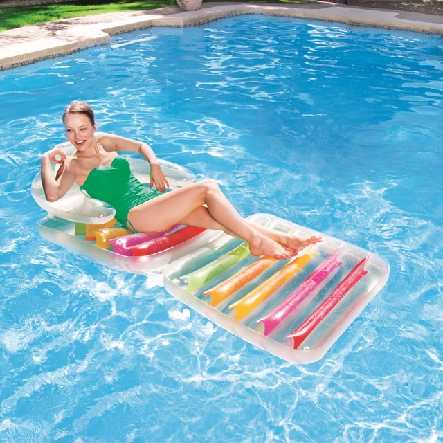 2-in-1 Inflatable Floating Mat/Chair Bestway High Fashion - Transparent