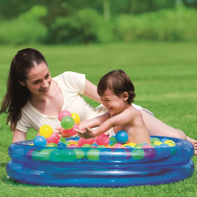 Bazén s loptičkami Bestway 2-Ring Ball Pool 91 cm - modrá