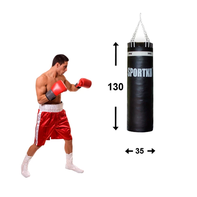 Leather Punching Bag SportKO Olympic 35x130cm