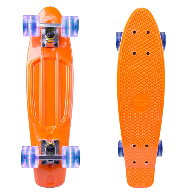 Penny Board WORKER Sturgy 22" with Light Up Wheels - Green - Orange