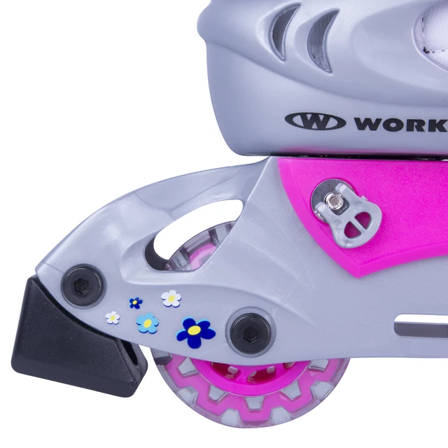 Children’s Rollerblading Set WORKER Polly LED – with Light-Up Wheels - S 30-33