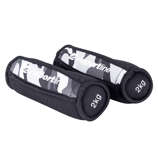 Neoprenové jednoruční činky inSPORTline Camobells 2x2 kg