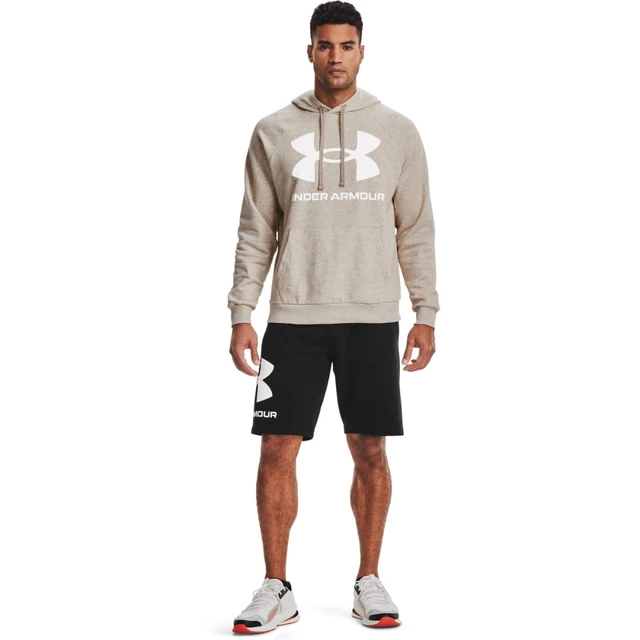 Men’s Hoodie Under Armour Rival Fleece Big Logo HD - Highland Buff Light Heather