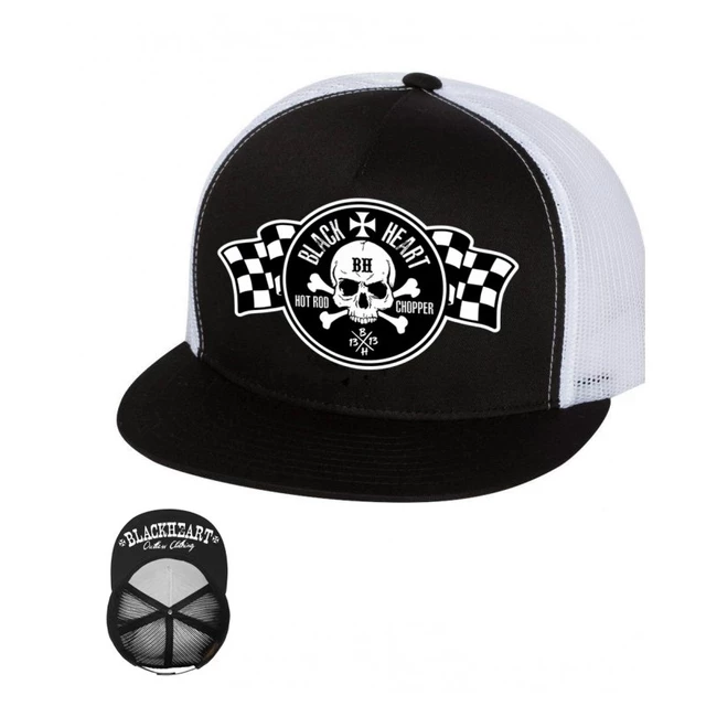 Kšiltovka BLACK HEART Start Flag Trucker - bílá