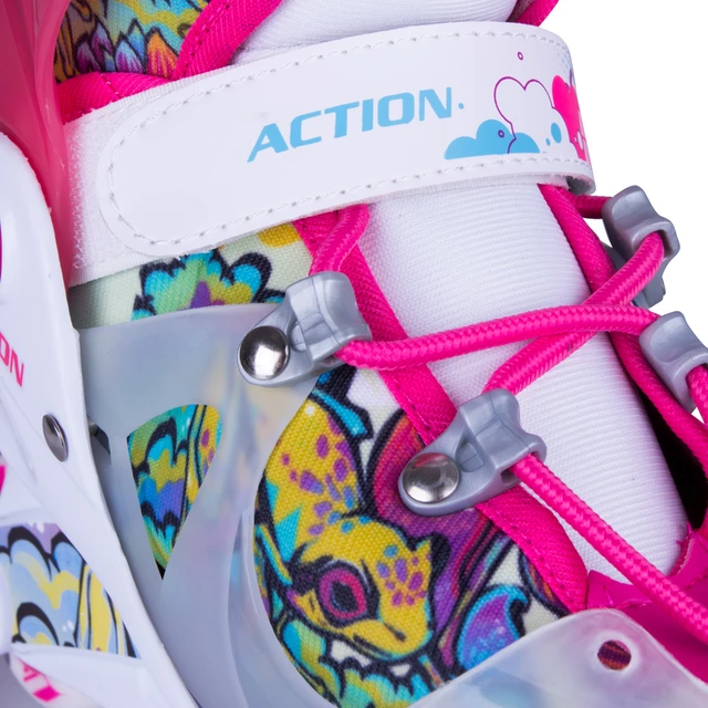 Action Doly Kinder Inline-Skates mit leuchtenden Rollen , verstellbar