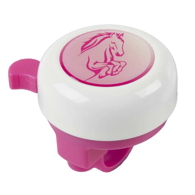 Children's bell 3D - Red Smile - White-Pink with a Horse