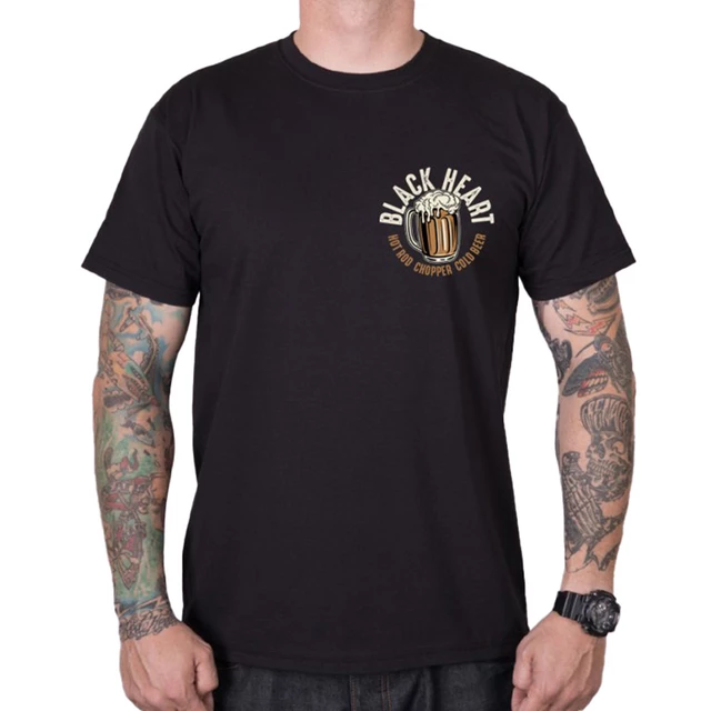 T-Shirt BLACK HEART Beer Biker