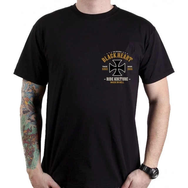 T-Shirt BLACK HEART Whiskery - XL