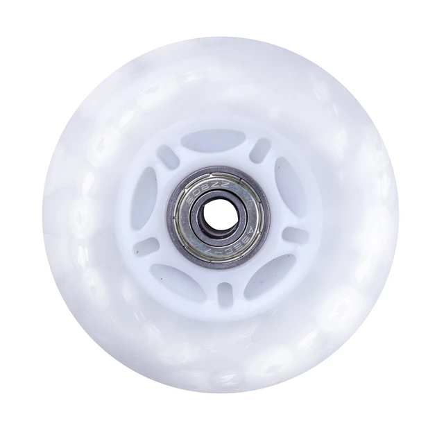 Light-Up Inline Skate Wheel PU84*24mm with ABEC 7 Bearings - White - White
