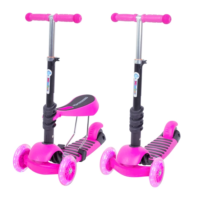 3-in-1 Scooter WORKER Nimbo - Blue - Pink