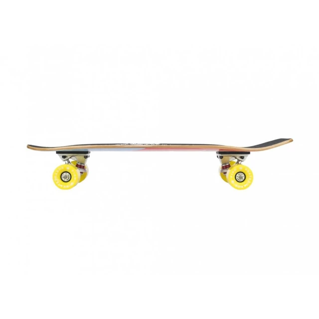 Mini Longboard Fish Old School Cruiser Szczupak 26" - Silver-Yellow