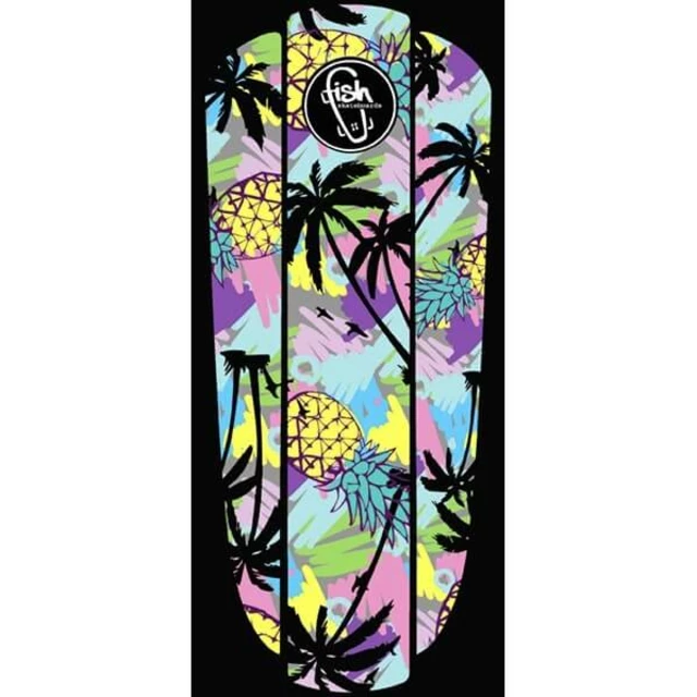 Penny Board Sticker Fish Classic 22” - Yellow Skull - Black Hawaii