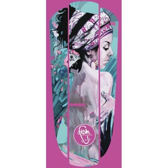 Penny Board Sticker Fish Classic 22” - Yellow Skull - Woman