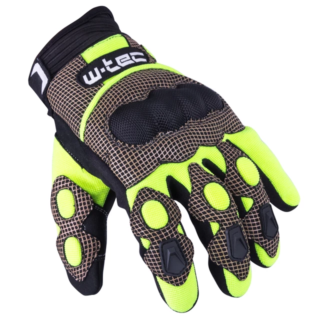 Motocross Gloves W-TEC Derex - Black-Yellow