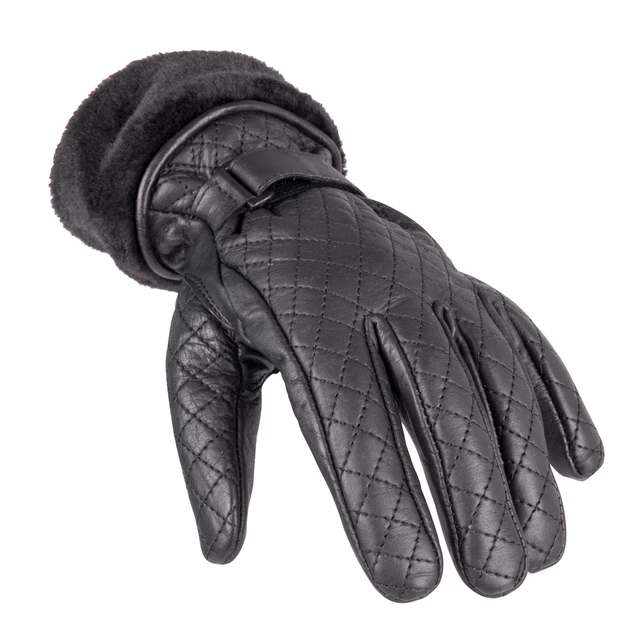 Women's Leather Gloves W-TEC Stolfa - Black, XXL - Black