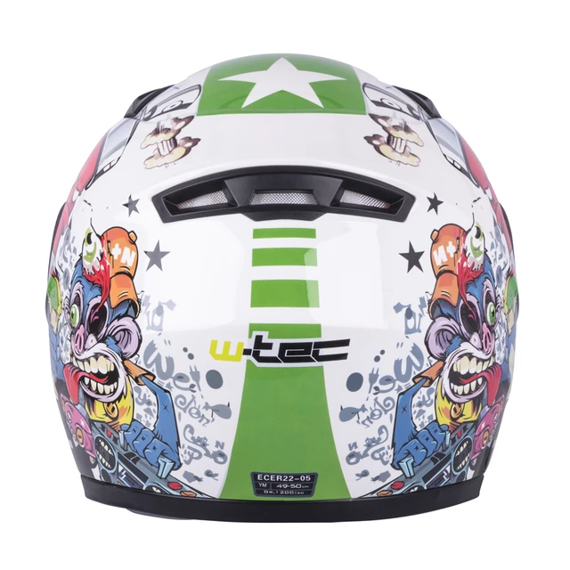 Dziecięcy kask motocyklowy integralny W-TEC FS-815G Tagger Green