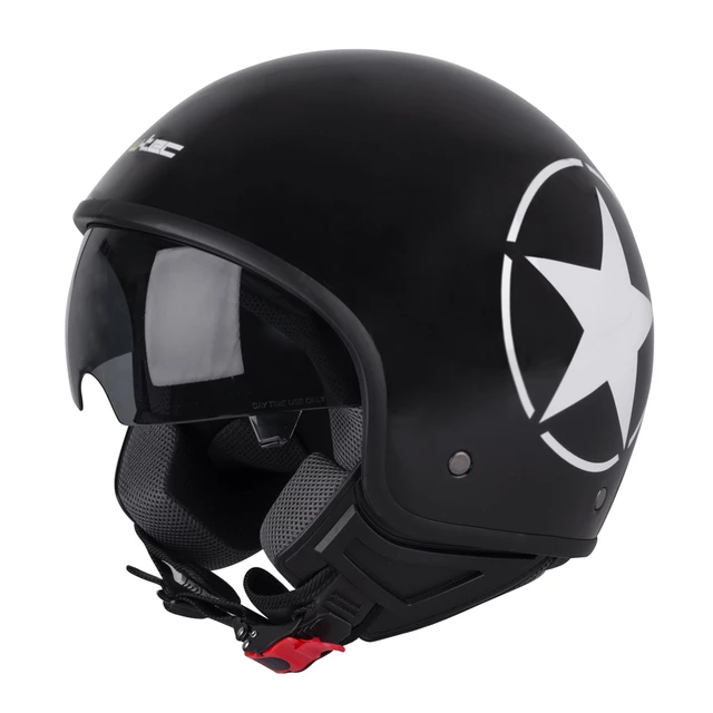 Kask motocyklowy otwarty na skuter W-TEC FS-710S Revolt Black - Czarny z gwiazdą