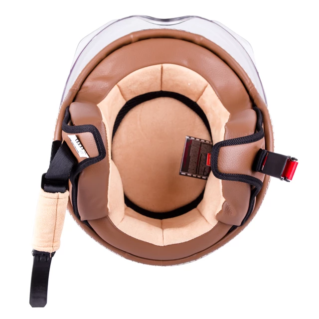 Helma na skúter W-TEC FS-701B Leather Brown