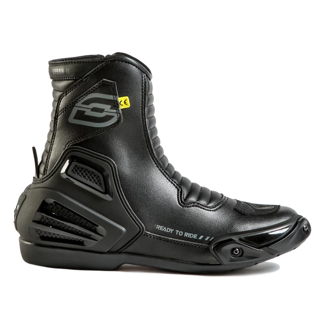 Motorcycle Shoes Ozone Urban II CE - Black-Red - Black