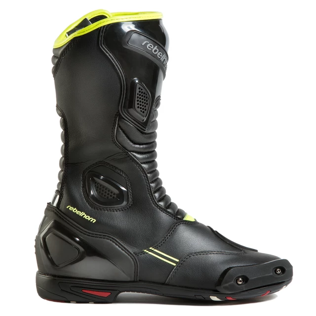 Motorcycle Boots Rebelhorn Trip ST CE - Black-Fluo Yellow