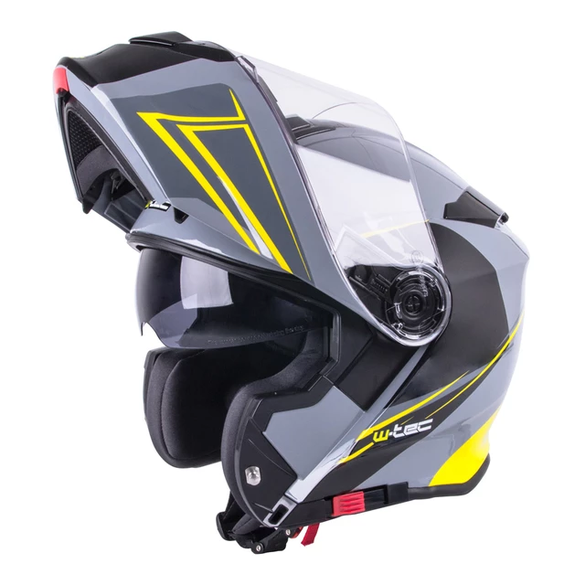 Preklopna moto čelada W-TEC V271 - črna-rumena