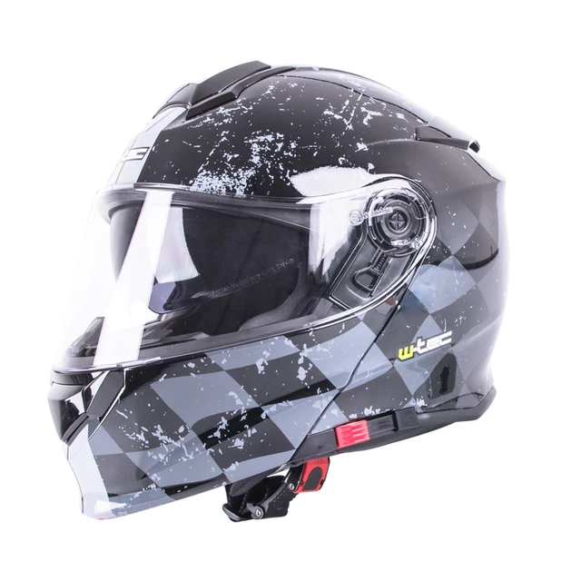 Preklopna moto čelada W-TEC V271 - črna-rumena