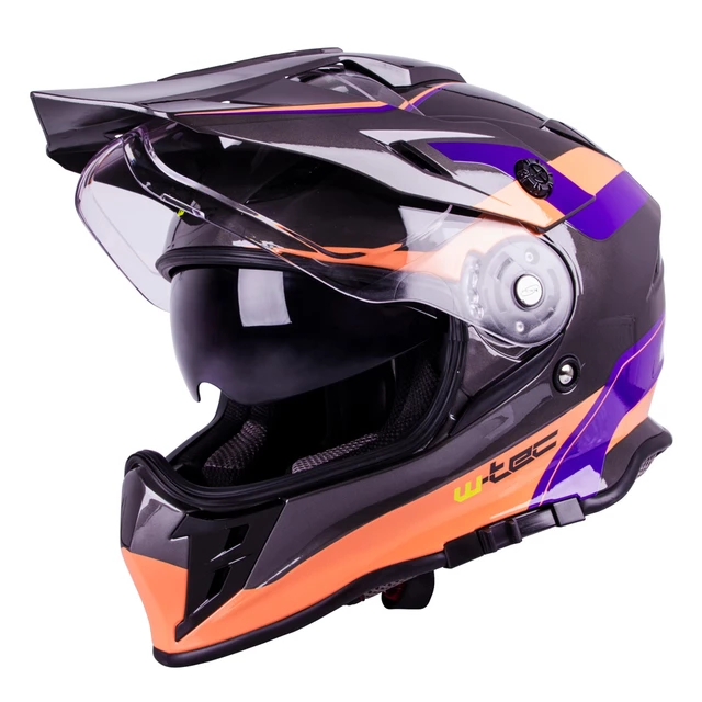 Kask motocyklowy motocrossowy enduro W-TEC V331 z blendą