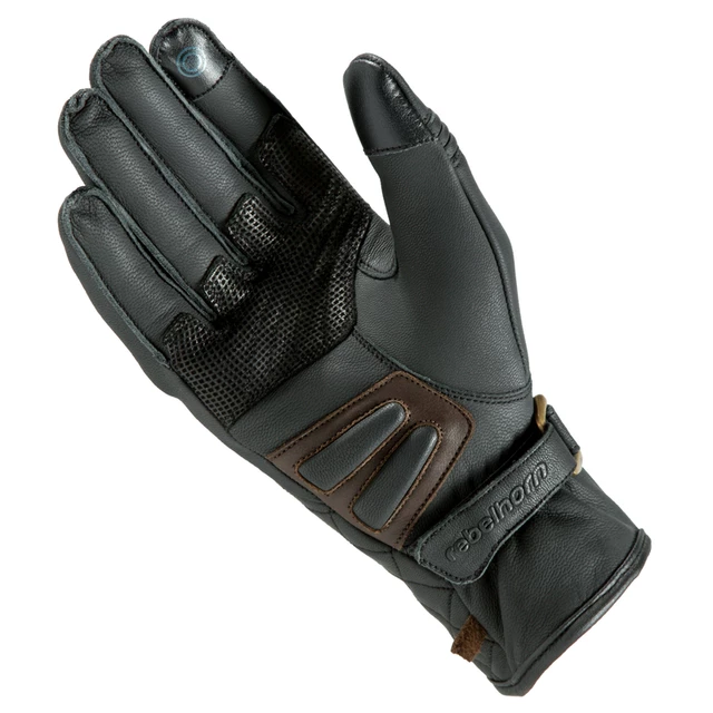 Leather Motorcycle Gloves Rebelhorn Opium II Retro Lady CE - Black