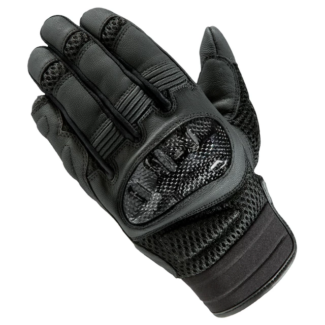 Leather Motorcycle Gloves Rebelhorn Gap II CE - Black