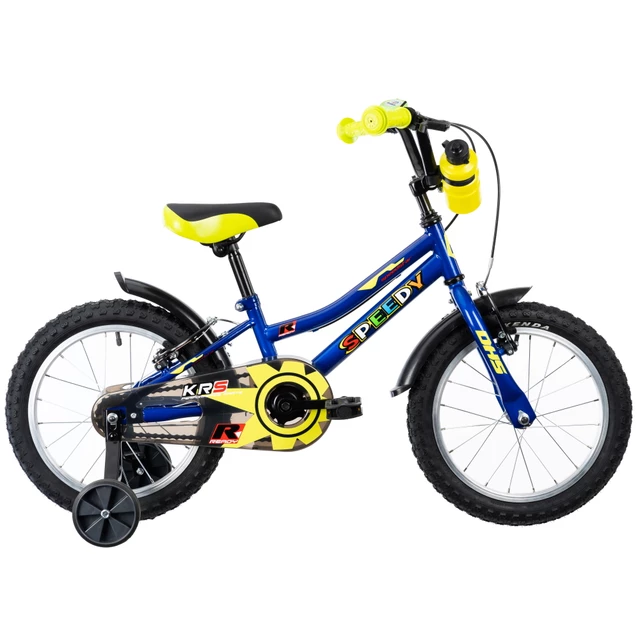 Rower dziecięcy DHS Speedy 1603 16" - 7.0 - Zielony żółty - Niebieski