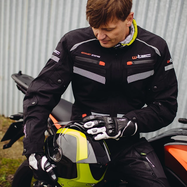 Herren Motorradjacke W-TEC Sokar - schwarz