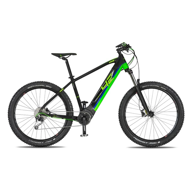 4EVER Ennyx 3 27,5" - Elektro Fahrrad Modell 2019 - schwarz-blau - schwarz-grün