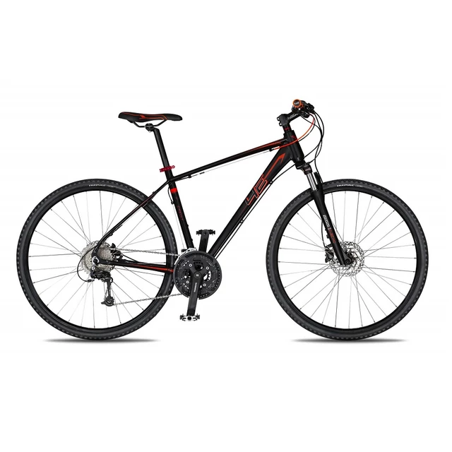 Pánsky crossový bicykel 4EVER Credit Disc 28'' - model 2018 - čierno-zelená - čierno-červená