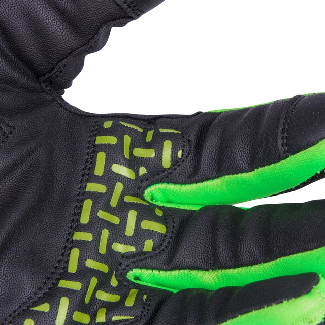 Športové zimné rukavice W-TEC Grutch AMC-1040-17 - čierno-zelená, M