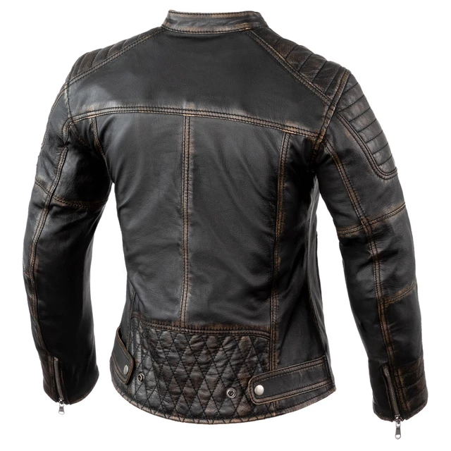 Női bőr motoros kabát Rebelhorn Hunter Pro Lady CE - Vintage Fekete