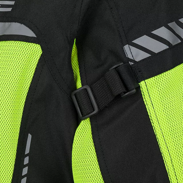 Pánská letní moto bunda W-TEC Saigair - Fluo Yellow-Gray
