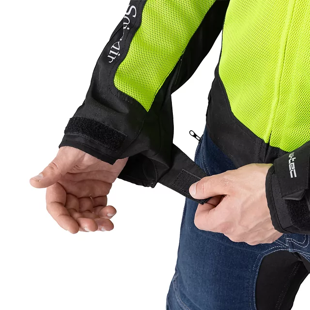 Pánská letní moto bunda W-TEC Saigair - Fluo Yellow-Gray