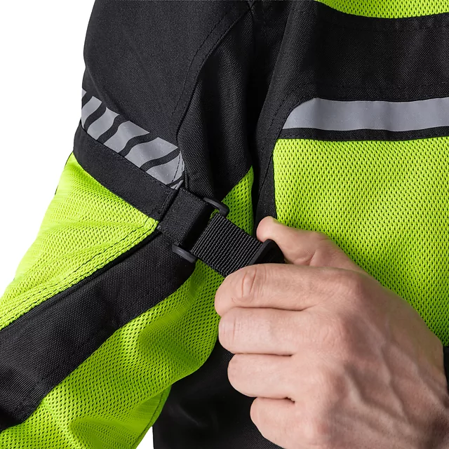 Pánská letní moto bunda W-TEC Saigair - Fluo Yellow-Gray