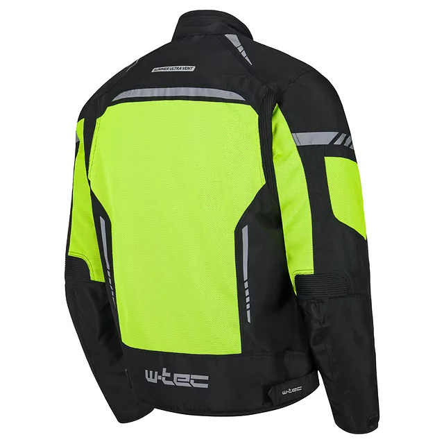 Pánská letní moto bunda W-TEC Saigair - Fluo Yellow-Gray