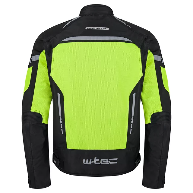 Pánská letní moto bunda W-TEC Saigair - Fluo Yellow-Gray